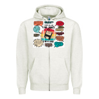 Oatmeal Heather ı keep all my dad jokes in a dad a base Zipper Hoodie - MaliasSmallBusiness