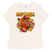 Bone Softball life afro girl sneakers Ladies Tee - RanaPortraitStore