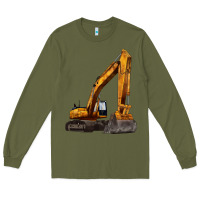 Army Green excavator Long Sleeve Tee - LillyAllenDesigns