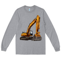 Heather Grey excavator Long Sleeve Tee - LillyAllenDesigns
