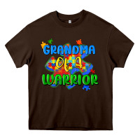 Chocolate Brown grandma of a warrior Heavy Core Tee - Zillion Design Studio