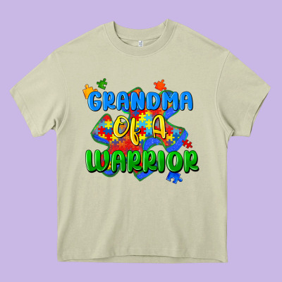 Grandma Of A Warrior Heavy Core Tee Designed By Zillion Design Studio