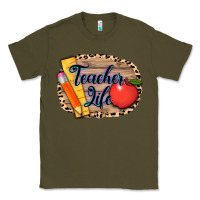 Army Green teacher life background 3200x2400 Classic Tee - AdoDesignShop