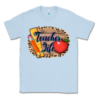 Dusty Blue teacher life background 3200x2400 Classic Tee - AdoDesignShop