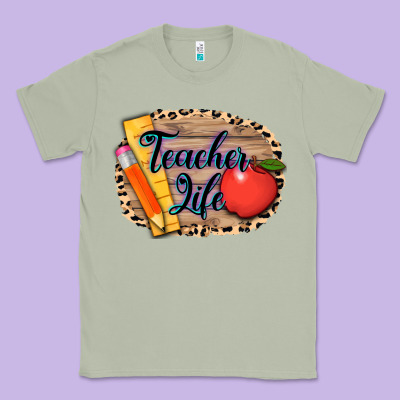 Teacher Life Background 3200x2400 Classic Tee Designed By Adodesignshop