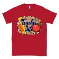 Red teacher life background 3200x2400 Classic Tee - AdoDesignShop