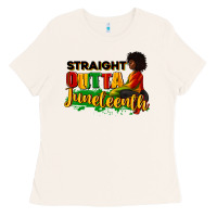 Bone Straight outta Juneteenth Ladies Tee - RanaPortraitStore