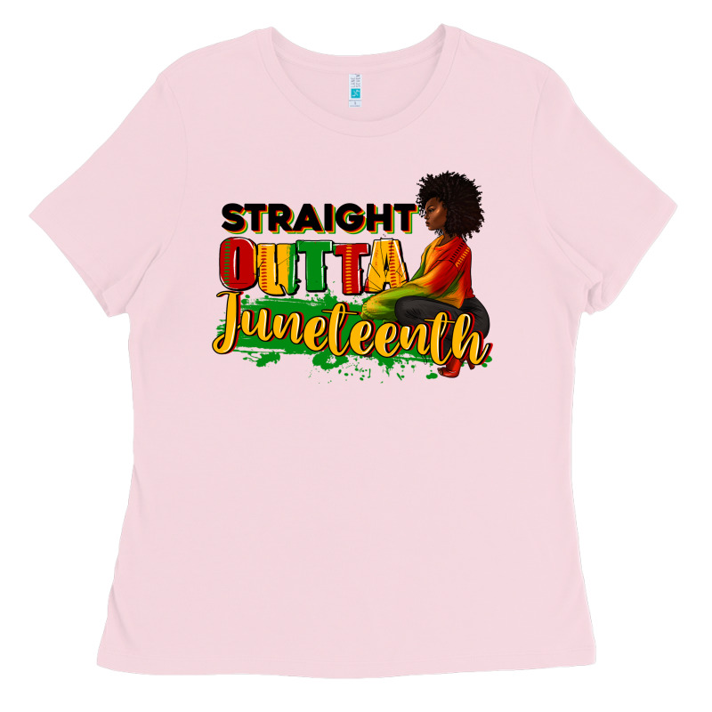 Straight Outta Juneteenth Ladies Tee by RanaPortraitStore | Teevron