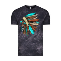 Cloud Black indian headdress Vintage Tee - JahusDesignShop