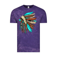 Cloud Purple indian headdress Vintage Tee - JahusDesignShop