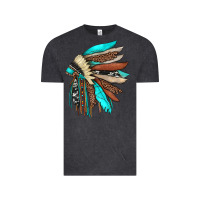 Vintage Black indian headdress Vintage Tee - JahusDesignShop
