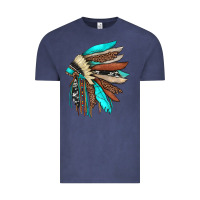 Vintage Denim indian headdress Vintage Tee - JahusDesignShop