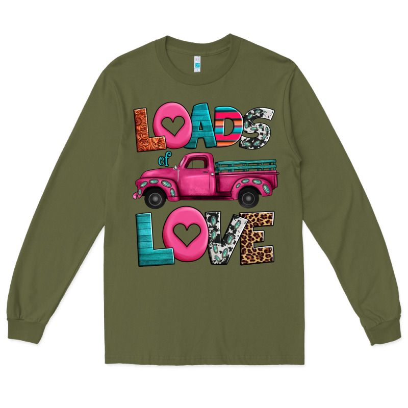 Loads Of Love Valentine's Day Truck Long Sleeve Tee by Jasminsmagicworld | Teevron