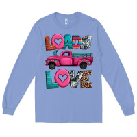 Colony Blue loads of love valentine's day truck Long Sleeve Tee - Jasminsmagicworld