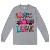 Heather Grey loads of love valentine's day truck Long Sleeve Tee - Jasminsmagicworld