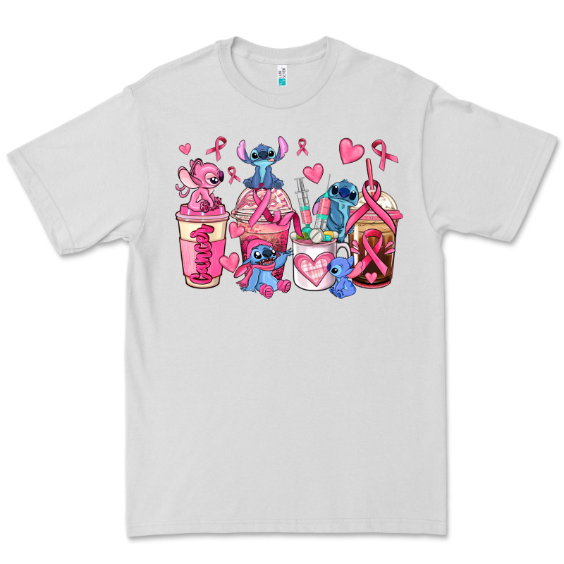 Breast Cancer Stitch Coffee Cups Premium Tee by AdoDesignShop | Teevron
