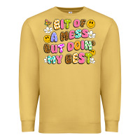 Antique Gold bit of a mess but doin' my best Premium Sweatshirt - Artiststas