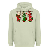 Matcha Christmas Socks With Santa Letter Heavyweight Hoodie - LillyAllenDesigns