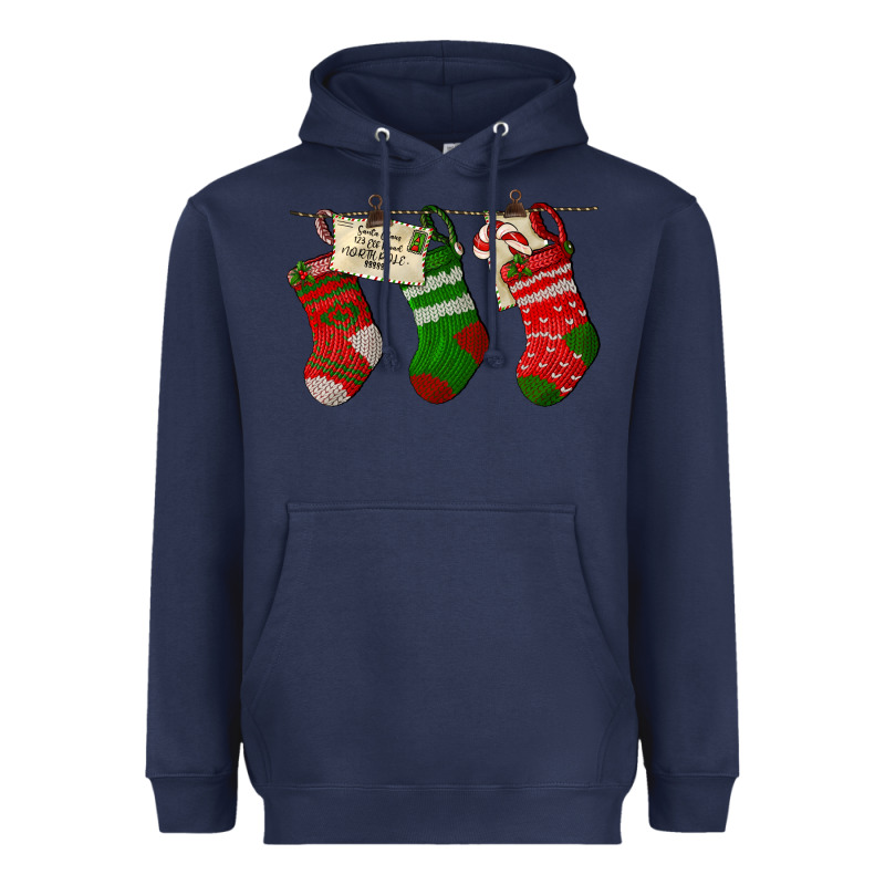 Christmas Socks With Santa Letter Heavyweight Hoodie by LillyAllenDesigns | Teevron