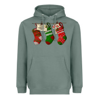 Sage Christmas Socks With Santa Letter Heavyweight Hoodie - LillyAllenDesigns