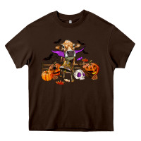 Chocolate Brown Heifer cow halloween Heavy Core Tee - RanaPortraitStore