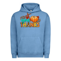Pigment Pebble Blue give thanks Urban Hoodie - CowGirlArtShop