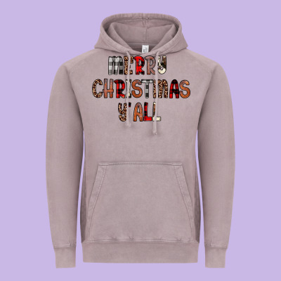 Merry Christmas Y All Vintage Hoodie Designed By Jahusdesignshop