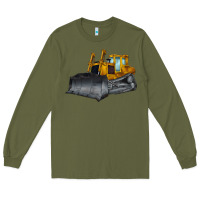 Army Green Bulldozer Long Sleeve Tee - LillyAllenDesigns