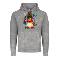 Cloud Rock messy bun tie dye Vintage Hoodie - RanaPortraitStore