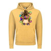 Vintage Mustard messy bun tie dye Vintage Hoodie - RanaPortraitStore