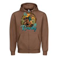 Chestnut western rowdy Zipper Hoodie - NancyCooperArtShop