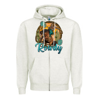 Oatmeal Heather western rowdy Zipper Hoodie - NancyCooperArtShop