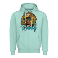 Seafoam western rowdy Zipper Hoodie - NancyCooperArtShop
