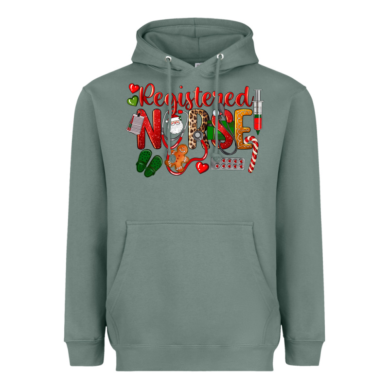 Registered Nurse Christmas Heavyweight Hoodie by LillyAllenDesigns | Teevron
