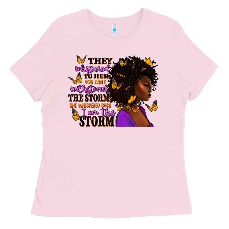 They Whispered To Her Afro Woman Ladies Tee by RanaPortraitStore | Teevron