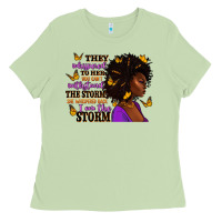 Matcha They whispered to her afro woman Ladies Tee - RanaPortraitStore