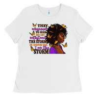 White They whispered to her afro woman Ladies Tee - RanaPortraitStore