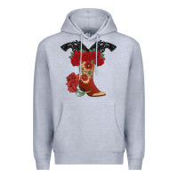 Heather Grey Cowboy Boots Premium Hoodie - Bettercallsaul