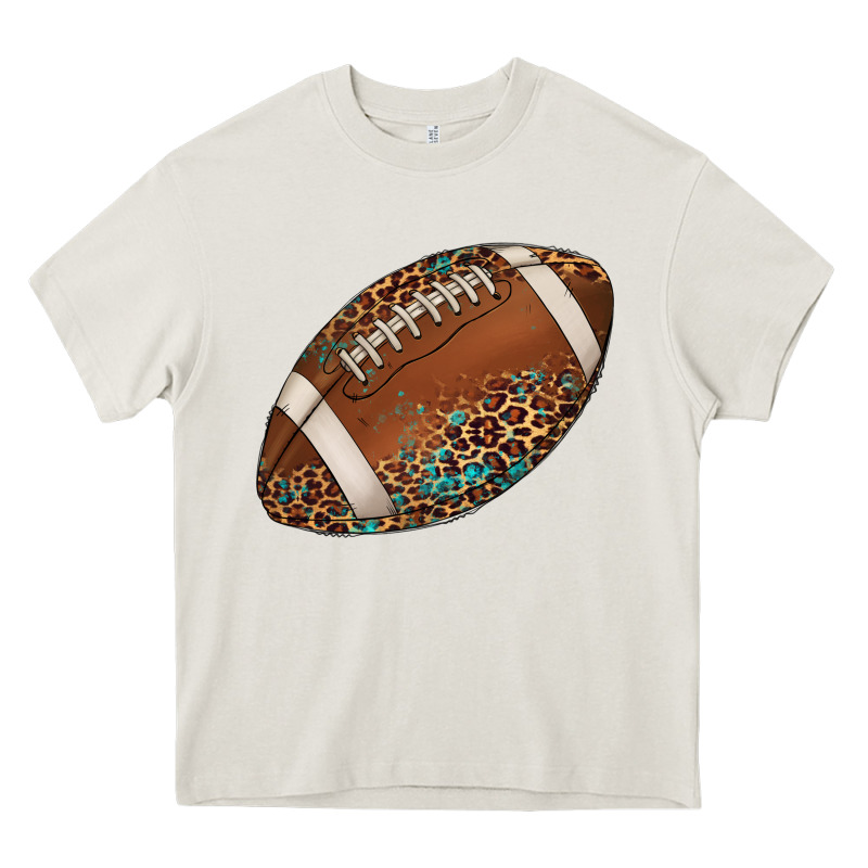 Western Football Leopard Turquoise Pattern Heavy Core Tee by Artiststas | Teevron