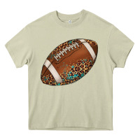 Mossy western football leopard turquoise pattern Heavy Core Tee - Artiststas