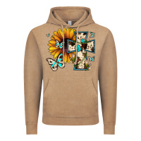 Vintage Coffee cross with sunflower Vintage Hoodie - JahusDesignShop