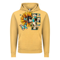 Vintage Mustard cross with sunflower Vintage Hoodie - JahusDesignShop