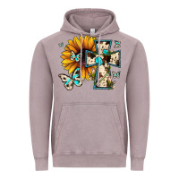 Vintage Zinc cross with sunflower Vintage Hoodie - JahusDesignShop