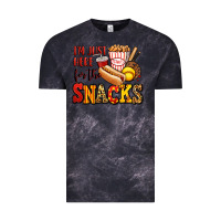 Cloud Black i'm just here for the snacks softball Vintage Tee - Jasminsmagicworld