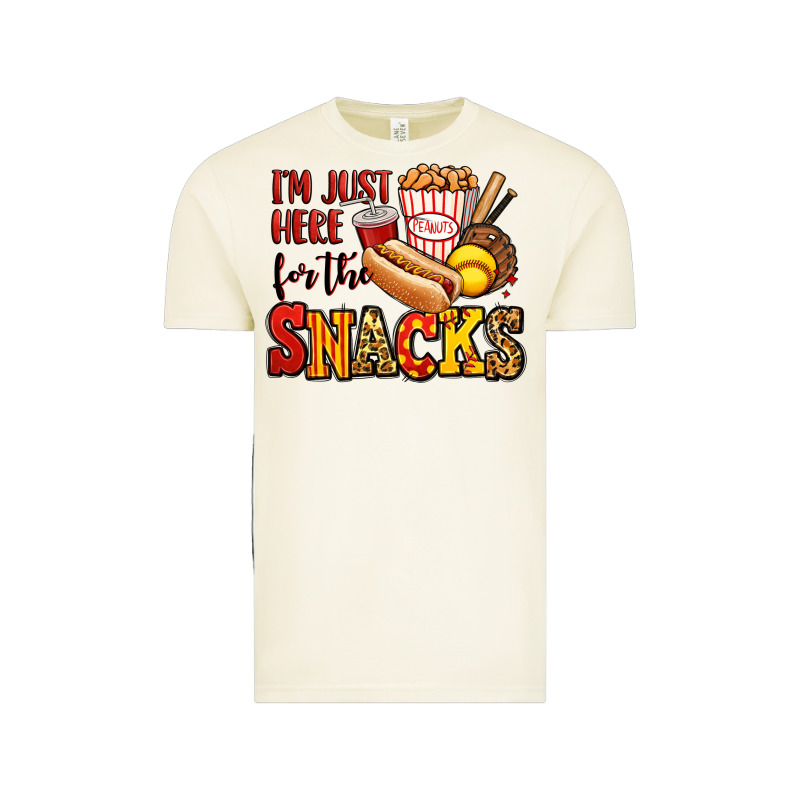I'm Just Here For The Snacks Softball Vintage Tee by Jasminsmagicworld | Teevron