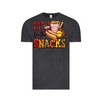 Vintage Black i'm just here for the snacks softball Vintage Tee - Jasminsmagicworld