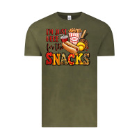 Vintage Olive i'm just here for the snacks softball Vintage Tee - Jasminsmagicworld