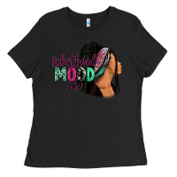 Black Unbothered mood 24:7 Ladies Tee - RanaPortraitStore