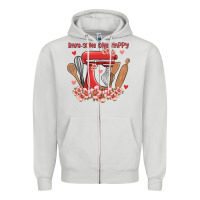 Dove Grey bake same one happy Zipper Hoodie - MaliasSmallBusiness