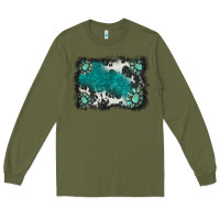 Army Green gemstones background Long Sleeve Tee - BarkalooDesign